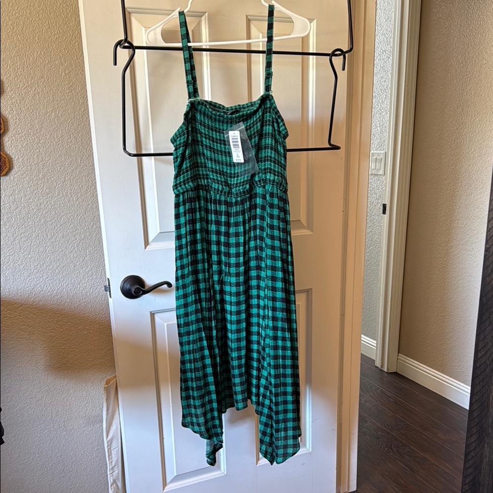 Torrid Green Plaid Sundress Versatile Casual Wear